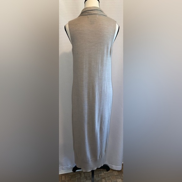 Women’s TAHARI beige Merino Wool blend Duster Vest Sz‎ medium - Picture 12 of 15